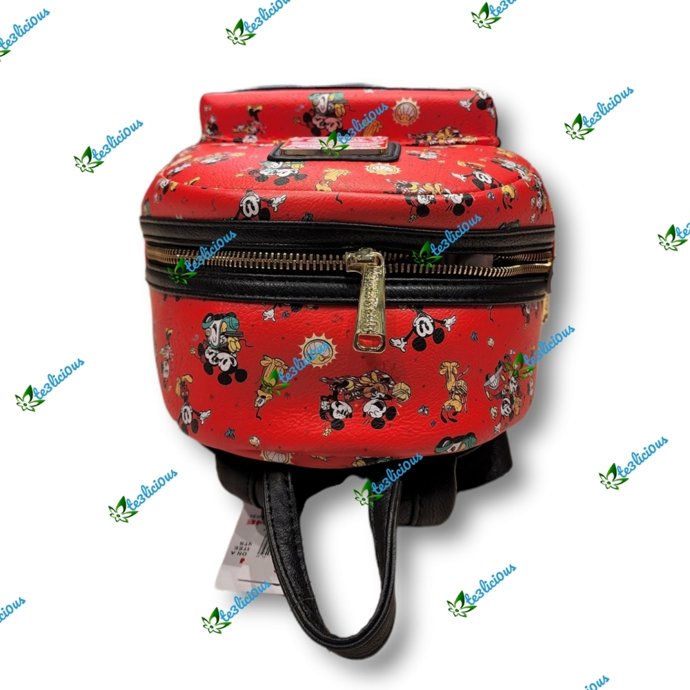 DISNEY PARKS LOUNGEFLY RETRO MINNIE MICKEY PLUTO BACKPACK - Picture 3 of 8